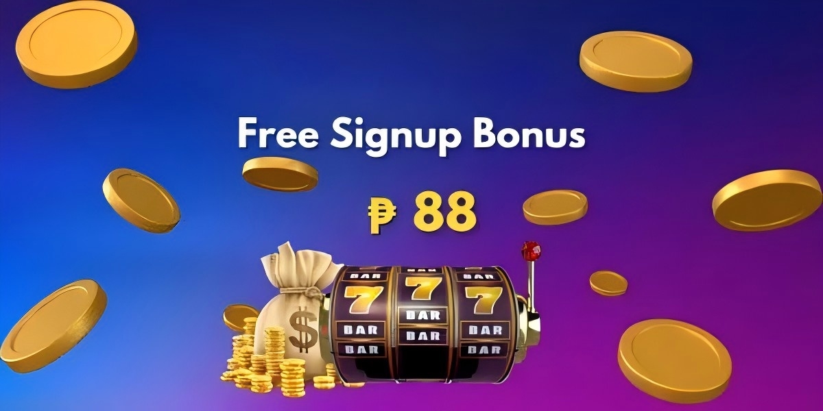Promotional banner showing golden slot reels with welcome bonus lettering